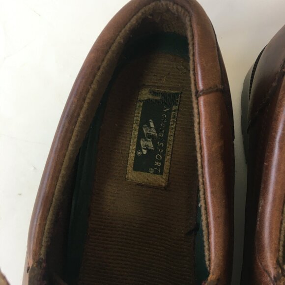 Natural Sports Vintage Boat Shoe Mens's Size 10 Dockside Leather Brown Preppy - Picture 6 of 15